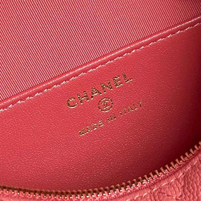 HOBO BAG 21 IN FROLY PINK GRAINED CALFSKIN GOLD HARDWARE