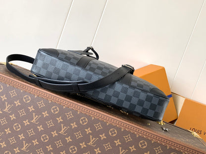 PORTE- DOCUMENTS VOYAGE NM HANDBAG 36 IN BLACK DAMIER GRAPHITE CANVAS