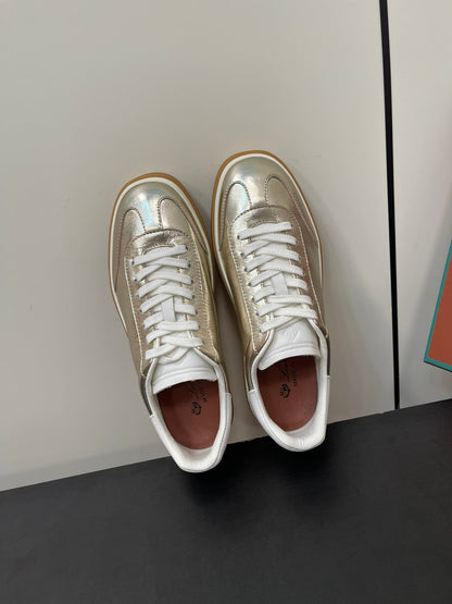 LP TENNIS WALK SNEAKERS LIGHT GOLD CALFSKIN