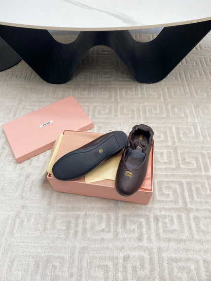 MARY JANE FLATS IN ESPRESSO SMOOTH LAMBSKIN