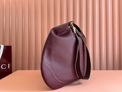 B LARGE SHOULDER BAG 49 IN ROSSO ANCORA RED CALFSKIN