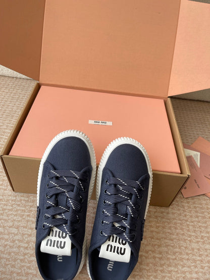 WASH SNEAKER MULES IN DARK NAVY DENIM