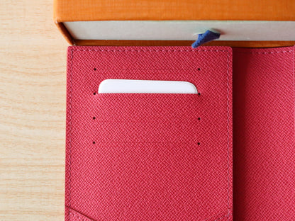 DOLL PASSPORT WALLET IN WHITE MIX COLORFUL CALFSKIN