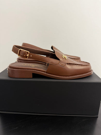 CC 25C Slingback Loafer Brown Patent Leather