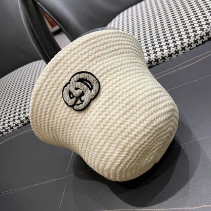 BUCKET HAT IN WHITE WOOL 389113