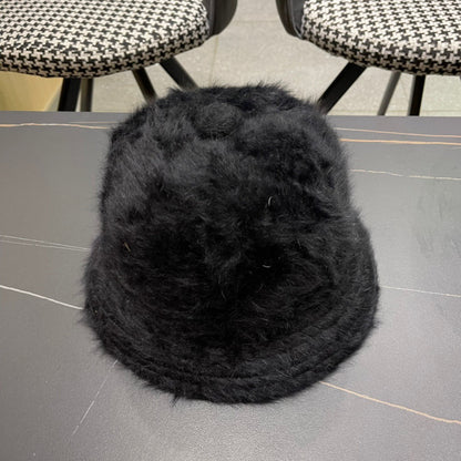 BUCKET HAT IN BLACK MIXED WOOL 416223