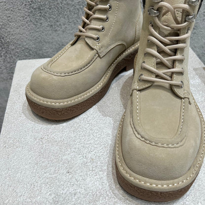 HADDOCK LACE-UP ANKLE BOOT IN KHAKI BROWN SUEDE