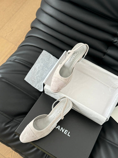 CLASSIC HIGH SLINGBACK GREY CLOUD SUEDE
