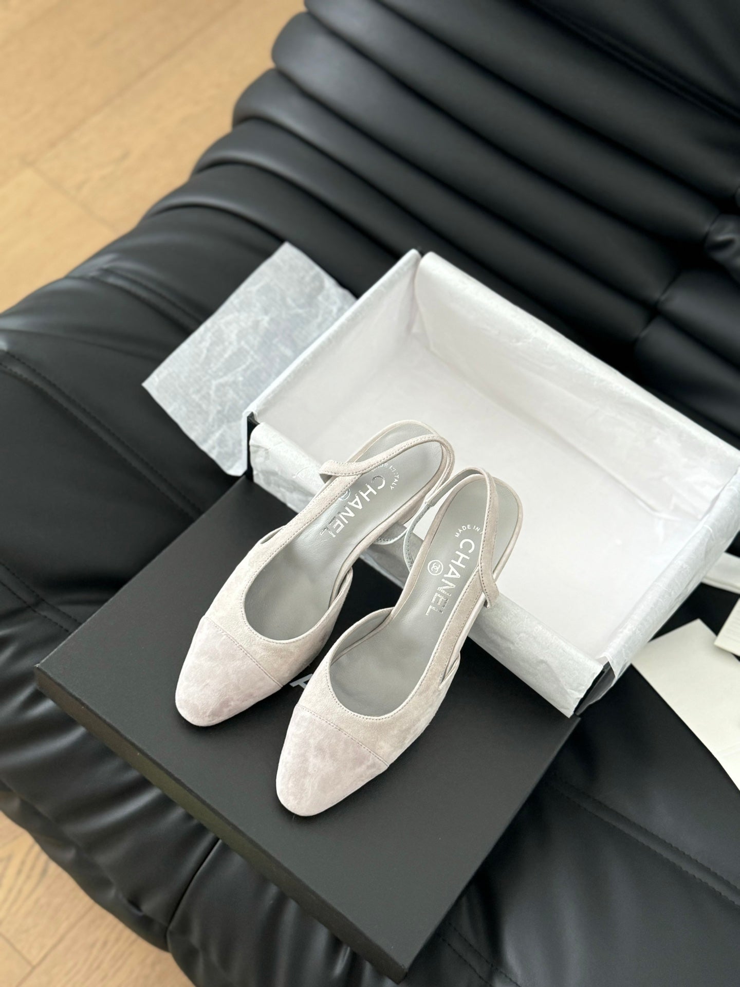 CLASSIC HIGH SLINGBACK GREY CLOUD SUEDE