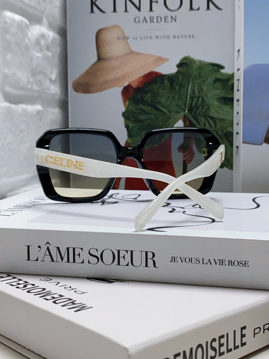 TRIOMPHE SUNGLASSES 548593 IN BLACK AND WHITE ACETATE
