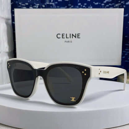SQUARE SUNGLASS 575842 IN WHITE ACETATE