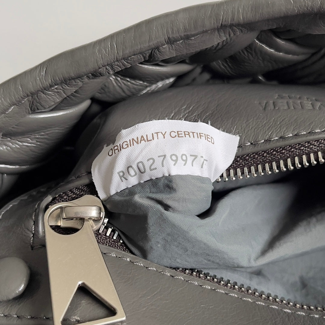 BV Small Rumple Messenger 21 Grey Lambskin Shw