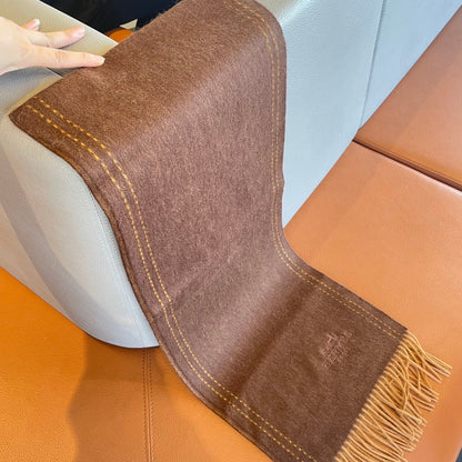 SCARF 180CM CHOCOLATE BROWN CASHMERE