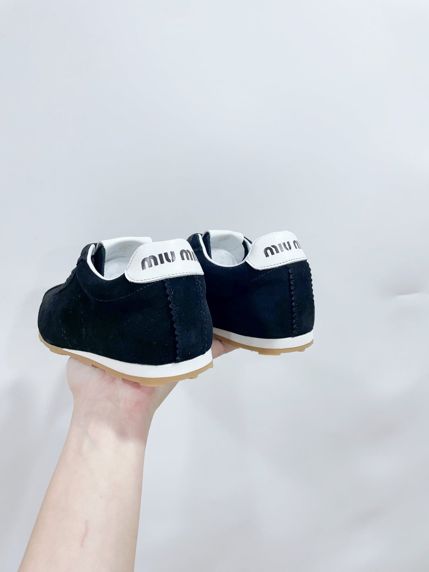 PLUME SUEDE SNEAKERS BLACK