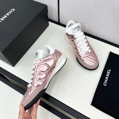 SPORTS SHOES IN GLOSSY COPPER CALFSKIN