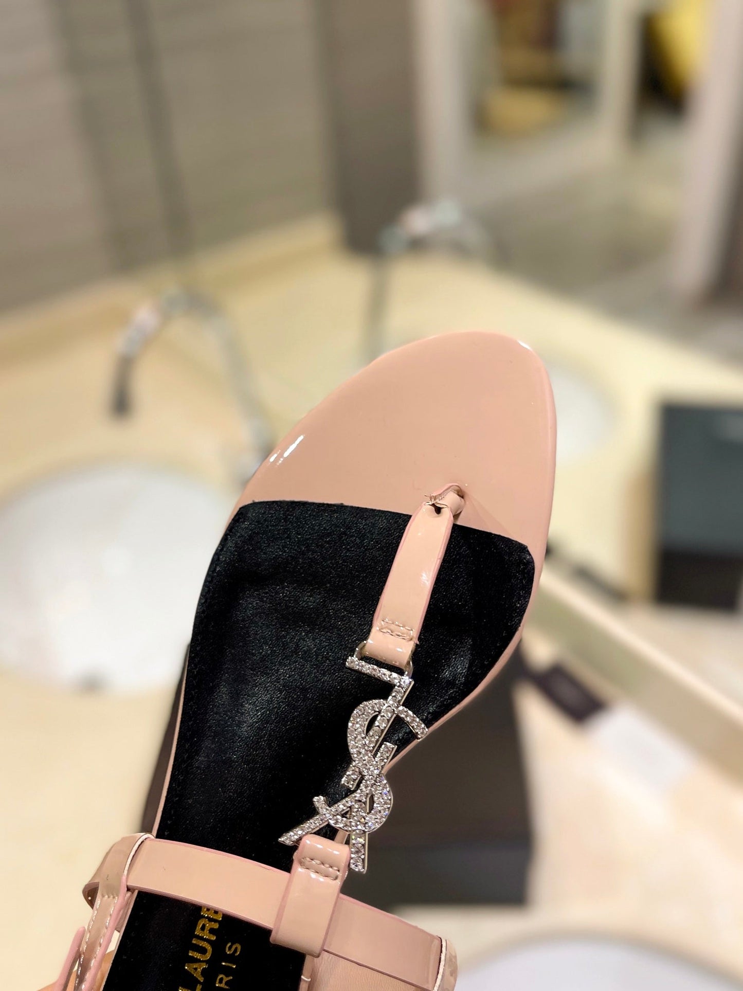 SL CASSANDRA SANDALS TAN POLISHED CALFSKIN