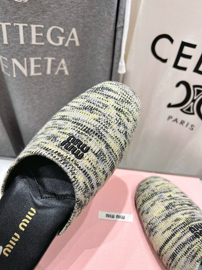 KNITTED MULES IN MULTICOLOR WOOL
