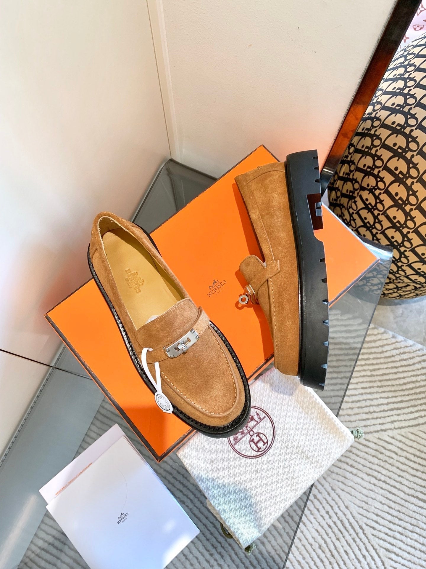 ICONE LOAFER IN BRONZE BROWN SUEDE